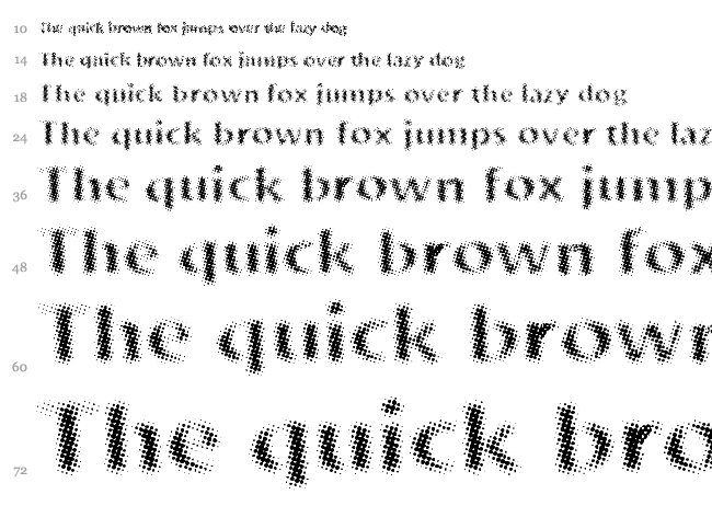 VTKS Trunkset font waterfall
